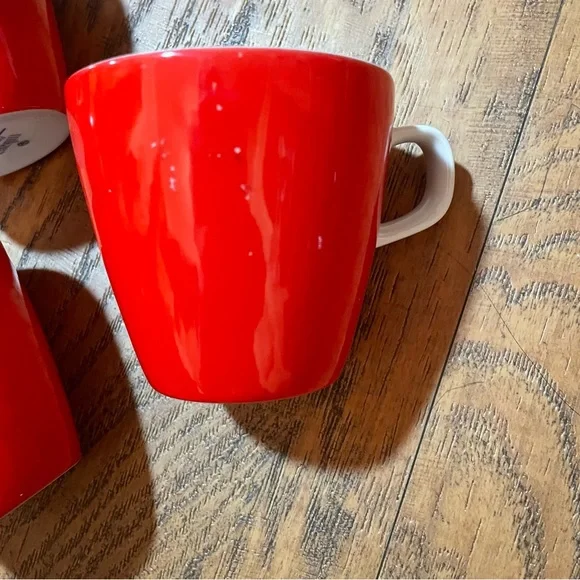 Retro mikasa fine china mandarin red/whiten retro tea cup set of 6 - Picture 6 of 13